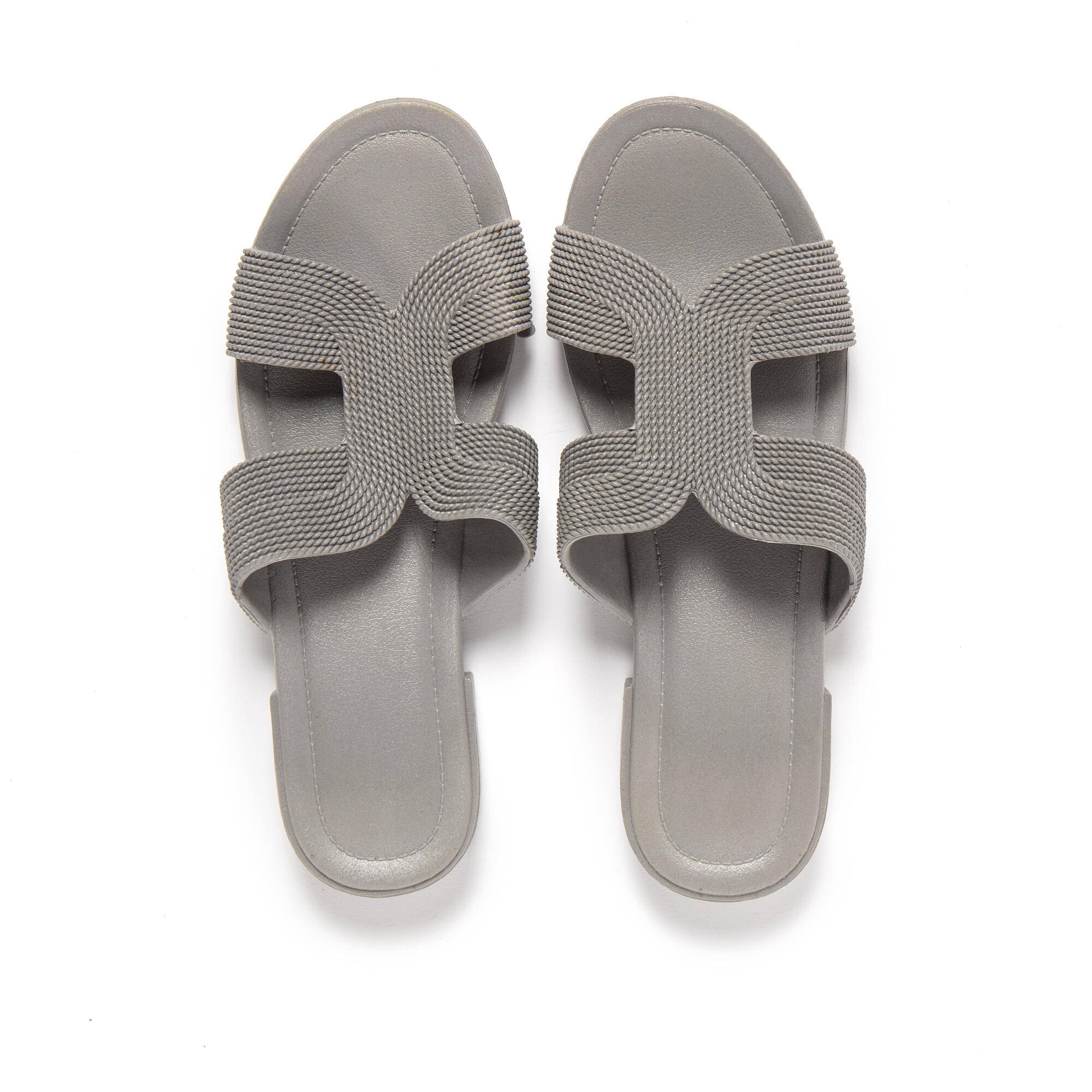 Sandales de plage femme BRASILERAS grises avec semelle gomme 6/7