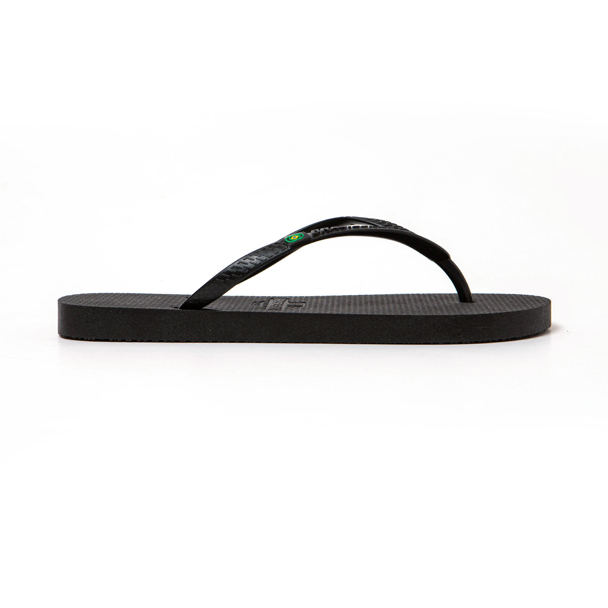 Chanclas playa mujer BRASILERAS Negro suela goma reciclada 3/7