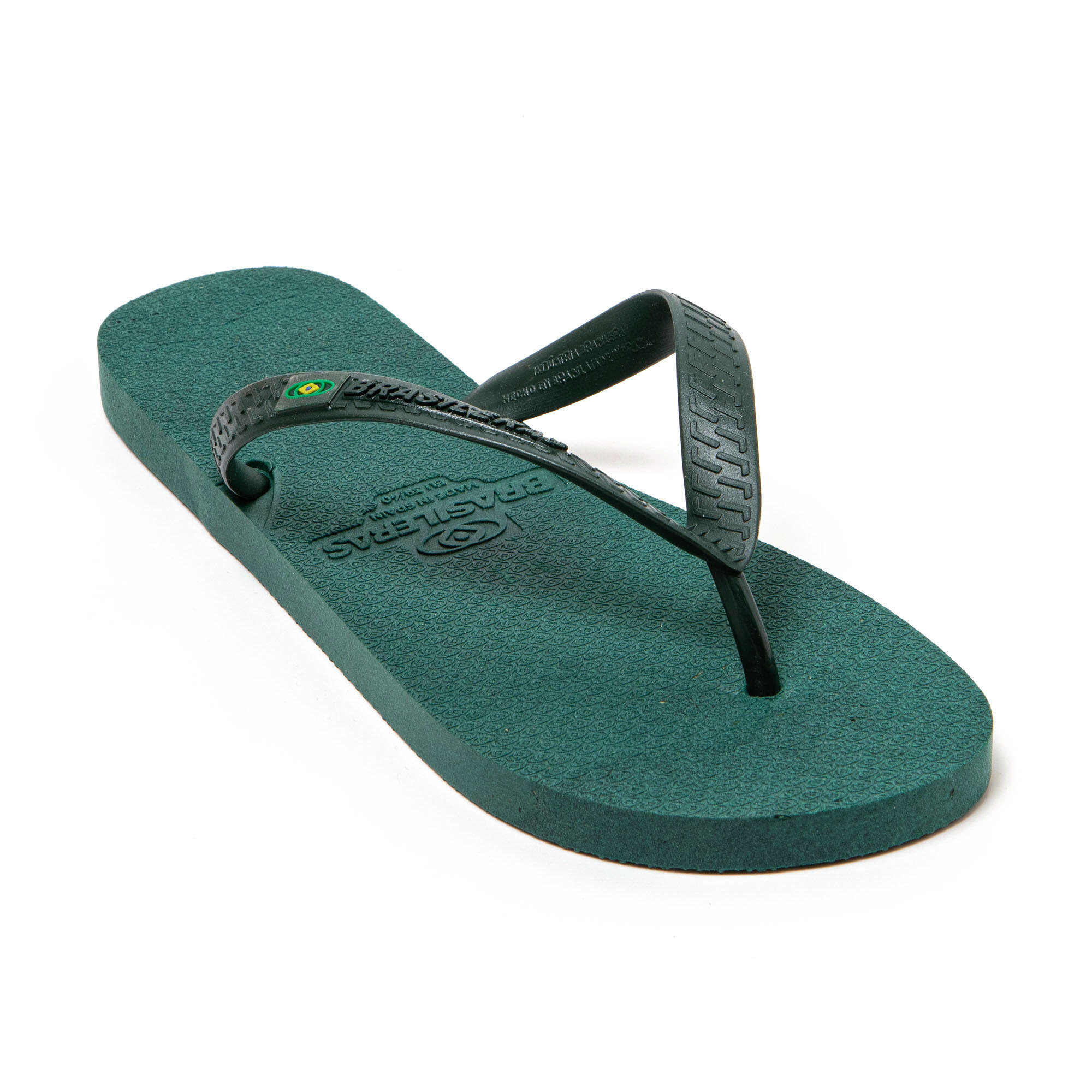 Chanclas playa hombre BRASILERAS Verde suela goma reciclada 2/7