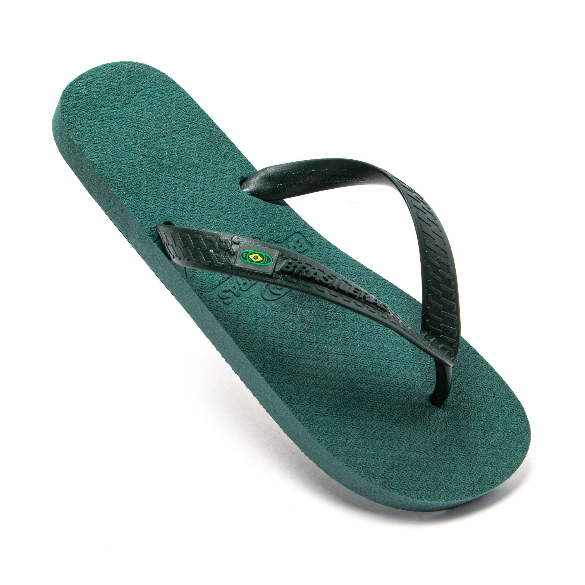 Chanclas playa hombre BRASILERAS Verde suela goma reciclada 7/7