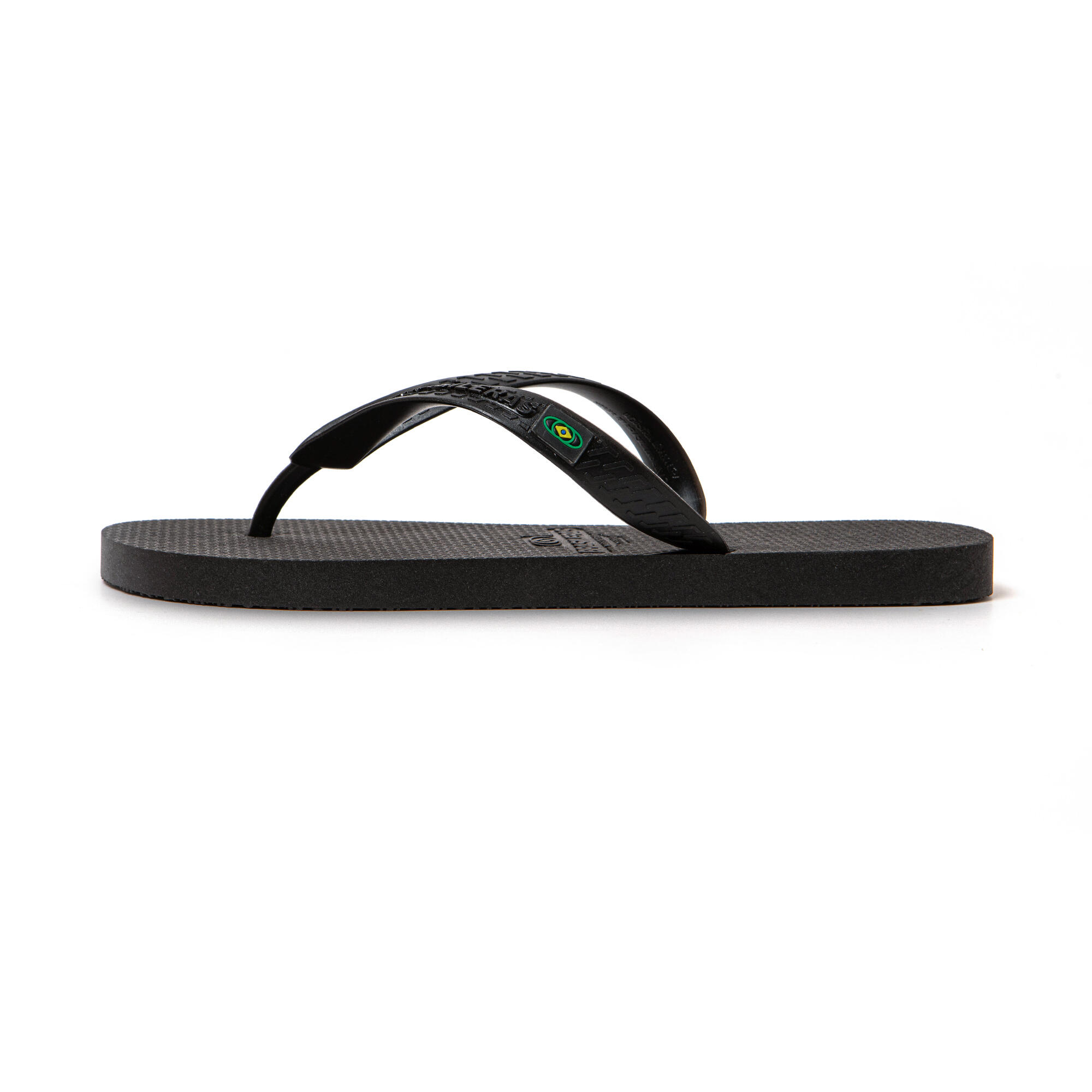 Chanclas playa hombre BRASILERAS Negro suela goma reciclada 4/7