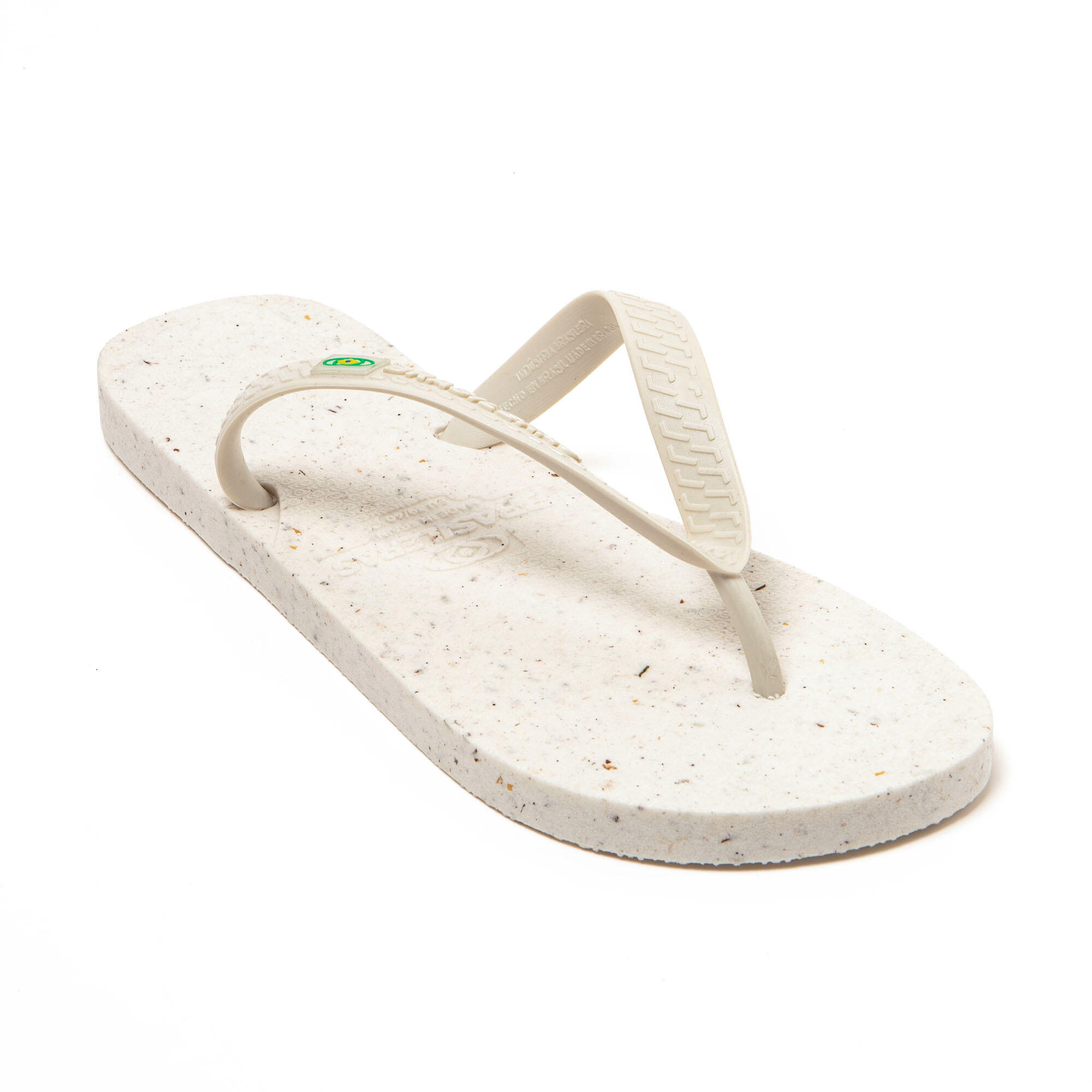 Chanclas playa hombre BRASILERAS Blanco suela goma reciclada 2/7