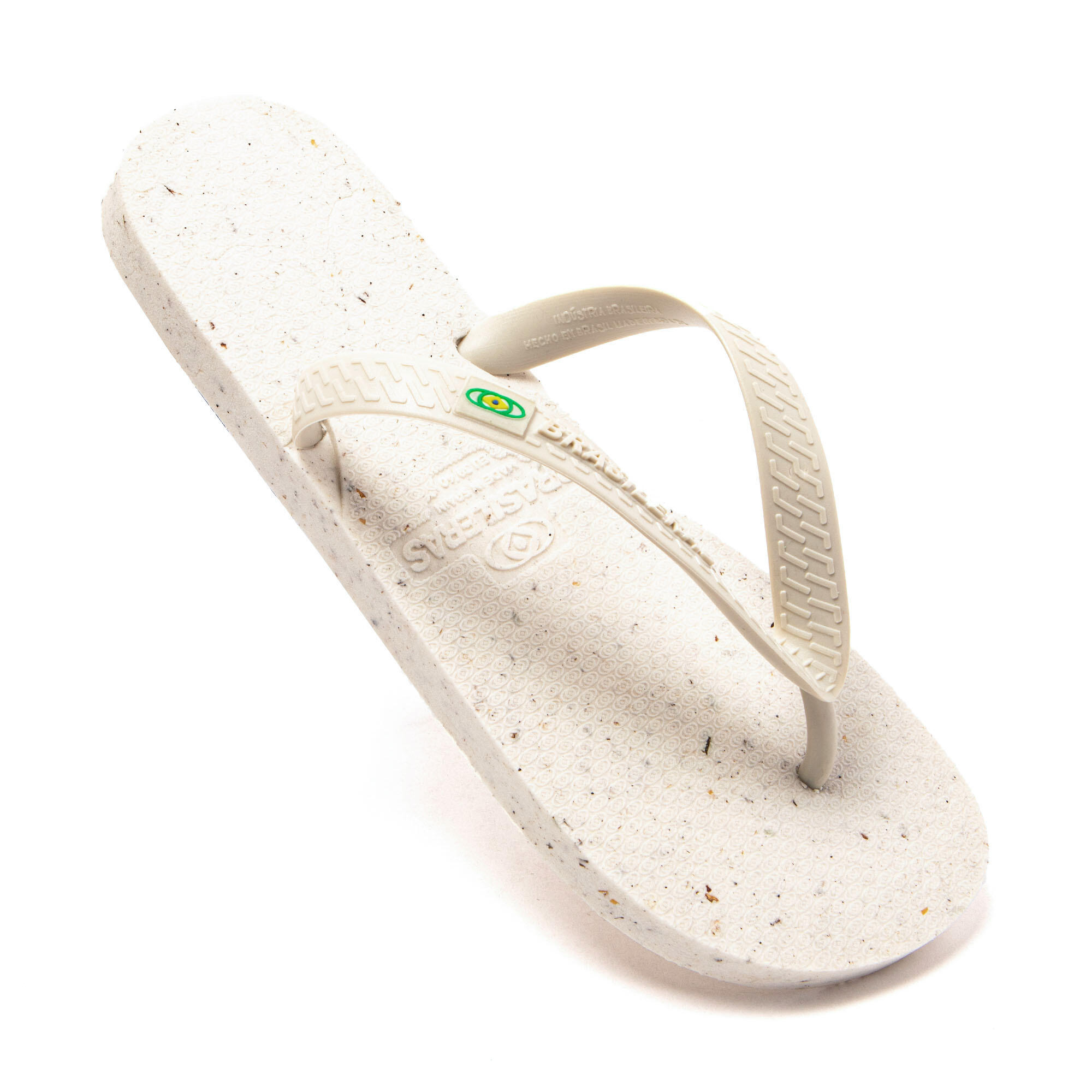 Chanclas playa hombre BRASILERAS Blanco suela goma reciclada 7/7