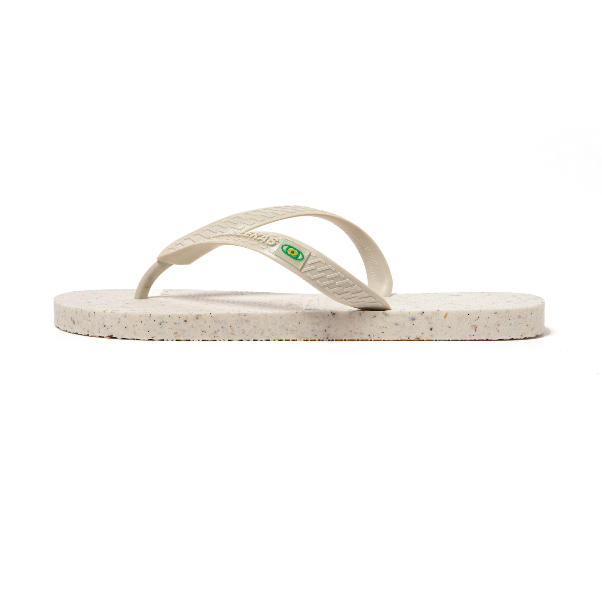 Chanclas playa hombre BRASILERAS Blanco suela goma reciclada 4/7