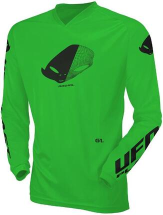 Maillot enfant UFO PLAST MX Radial manches longues vert néon