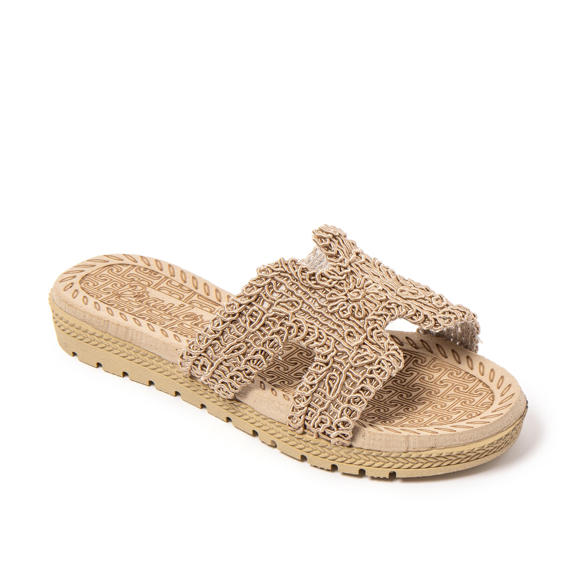 Sandales de plage femme BRASILERAS marron avec semelle gomme 2/7