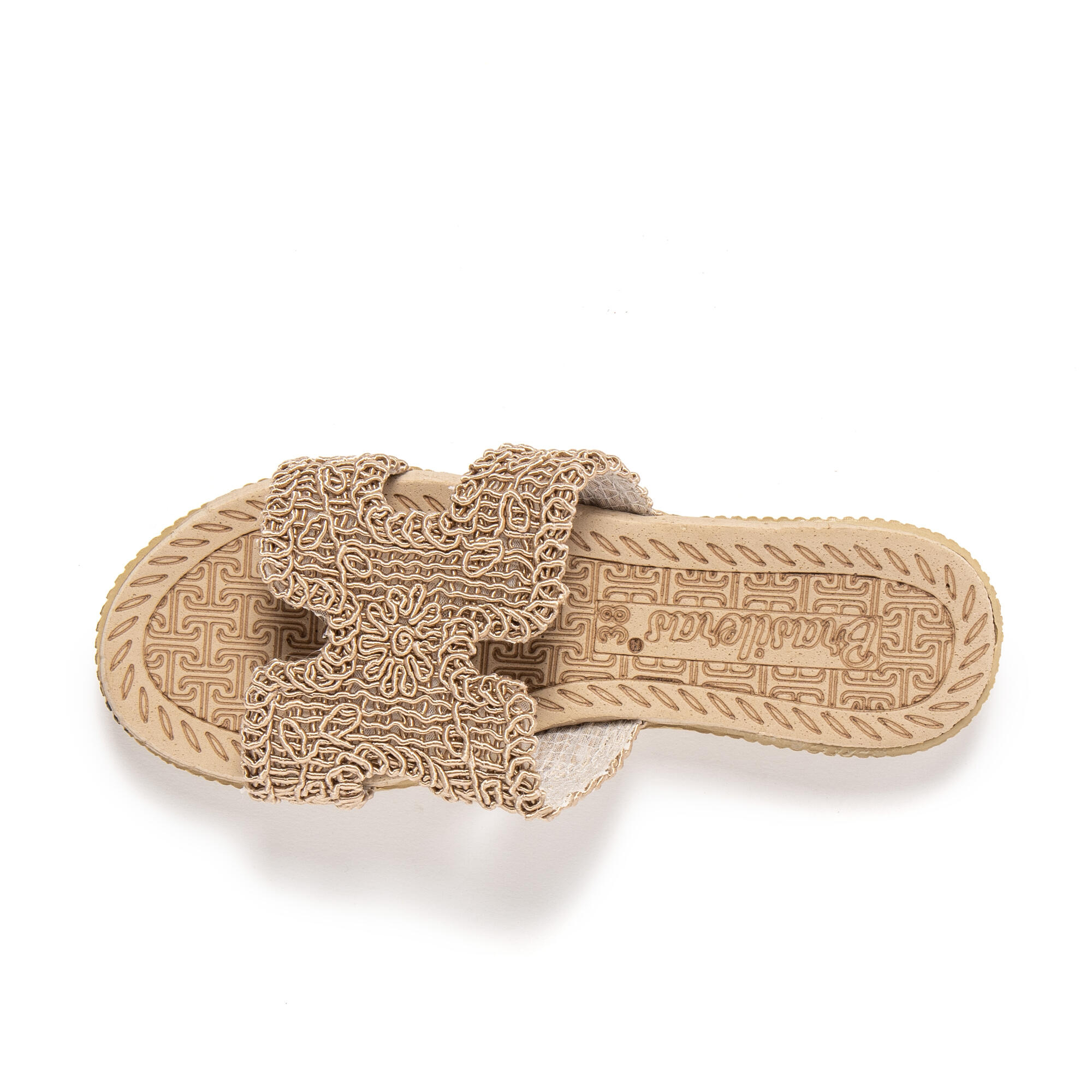 Sandales de plage femme BRASILERAS marron avec semelle gomme 5/7