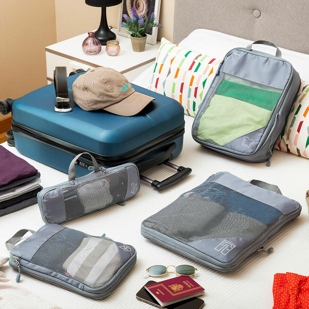 Suitcase Organiser Compression Bags INNOVAGOODS Polyester 2/5
