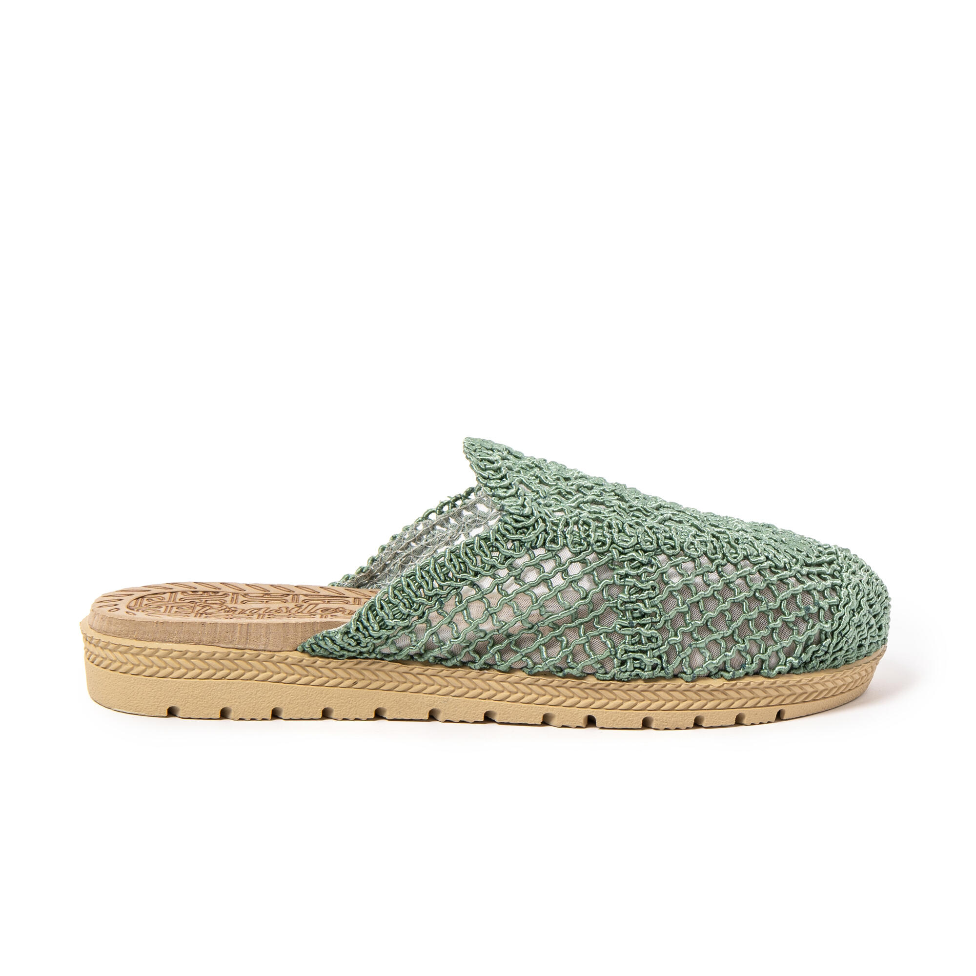 Sandales de plage femme BRASILERAS vertes avec semelle gomme 3/7