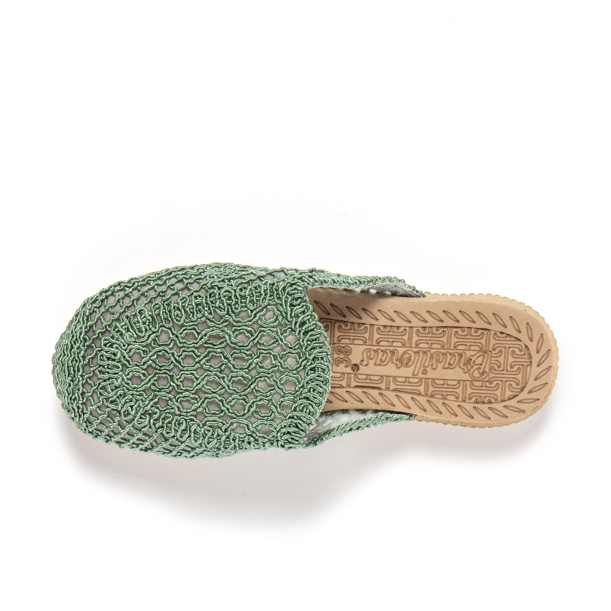 Sandales de plage femme BRASILERAS vertes avec semelle gomme 5/7