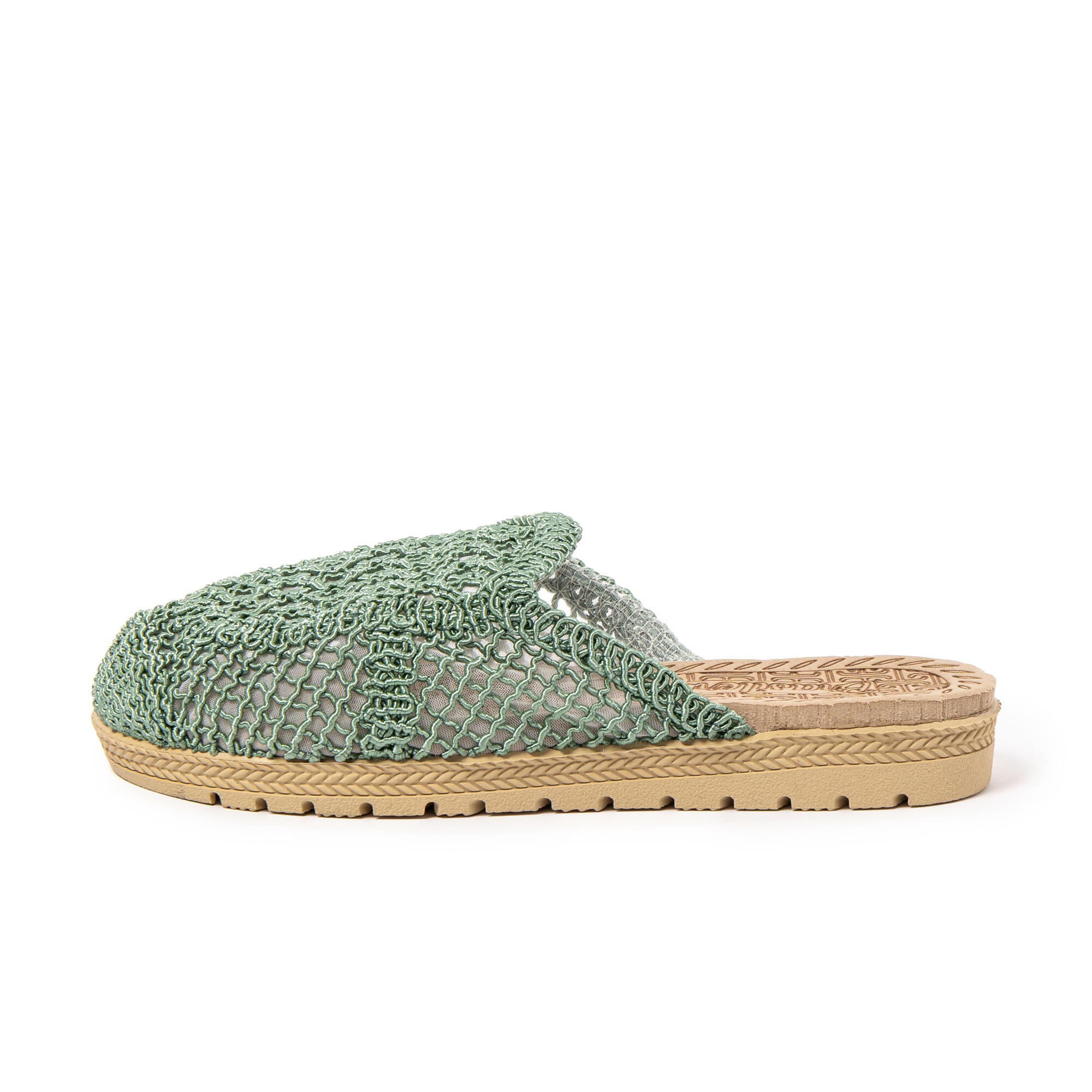 Sandales de plage femme BRASILERAS vertes avec semelle gomme 4/7