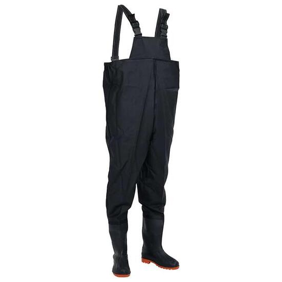 VidaXL Cuissardes avec bottes intégrées, taille 44, noir