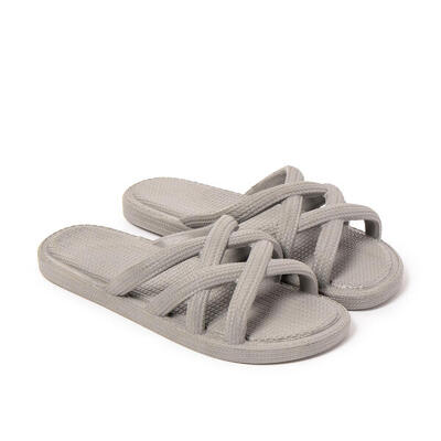 Strand sandalen voor dames brasileras bruin met rubberen zool