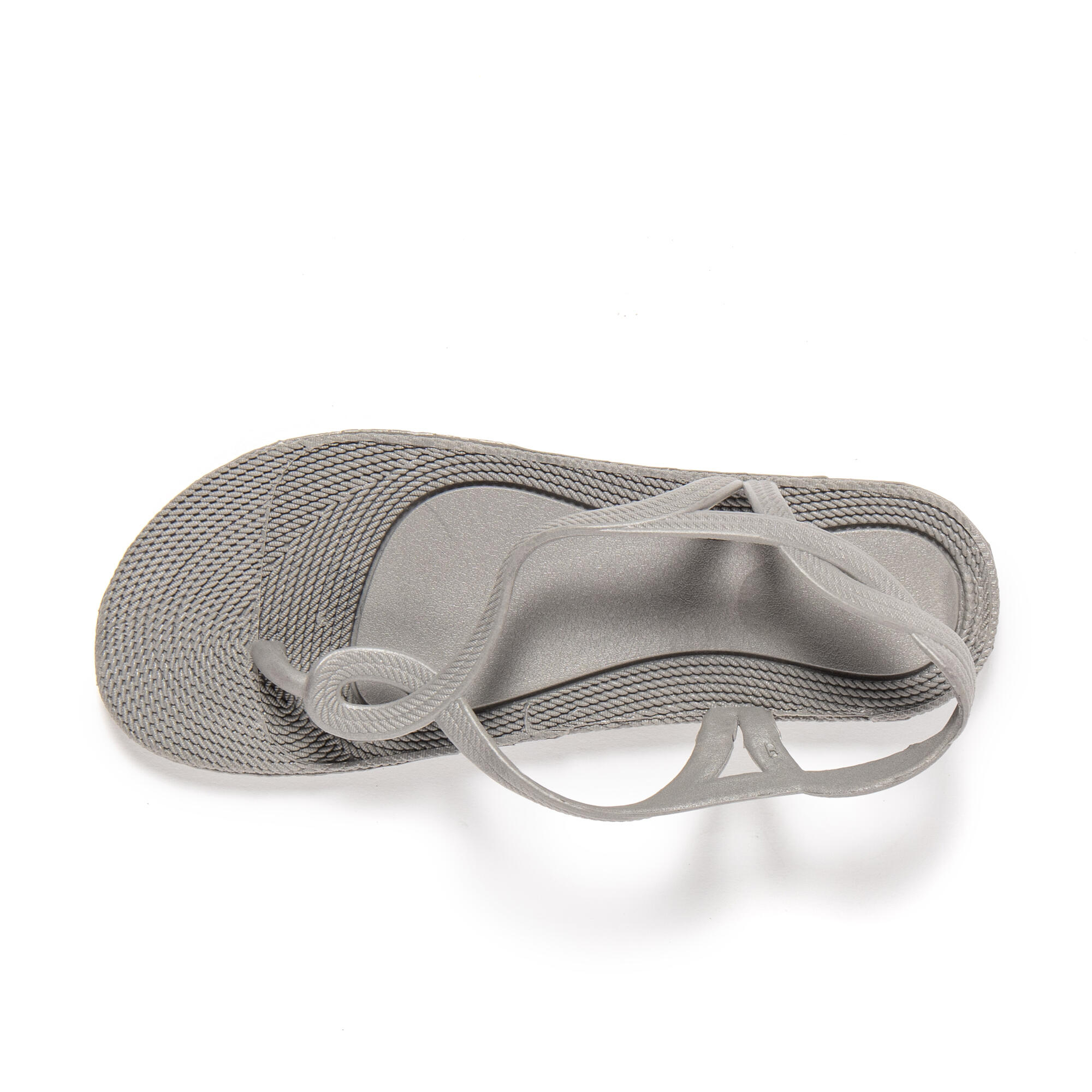 Tongs de plage femme BRASILERAS grises avec semelle gomme 5/7