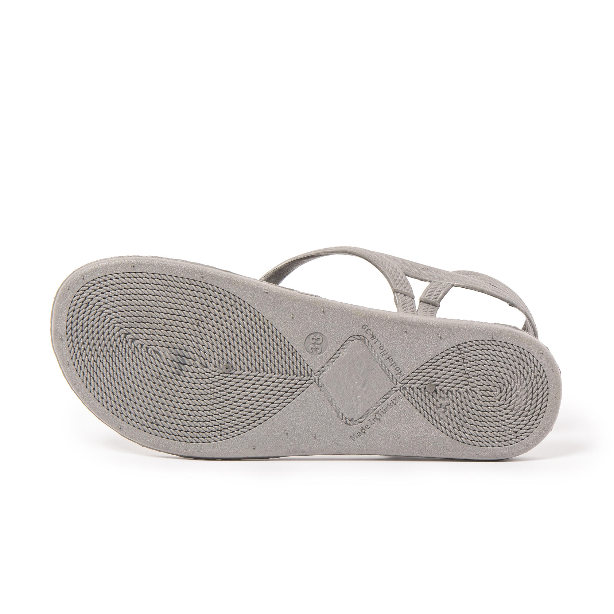 Tongs de plage femme BRASILERAS grises avec semelle gomme 7/7