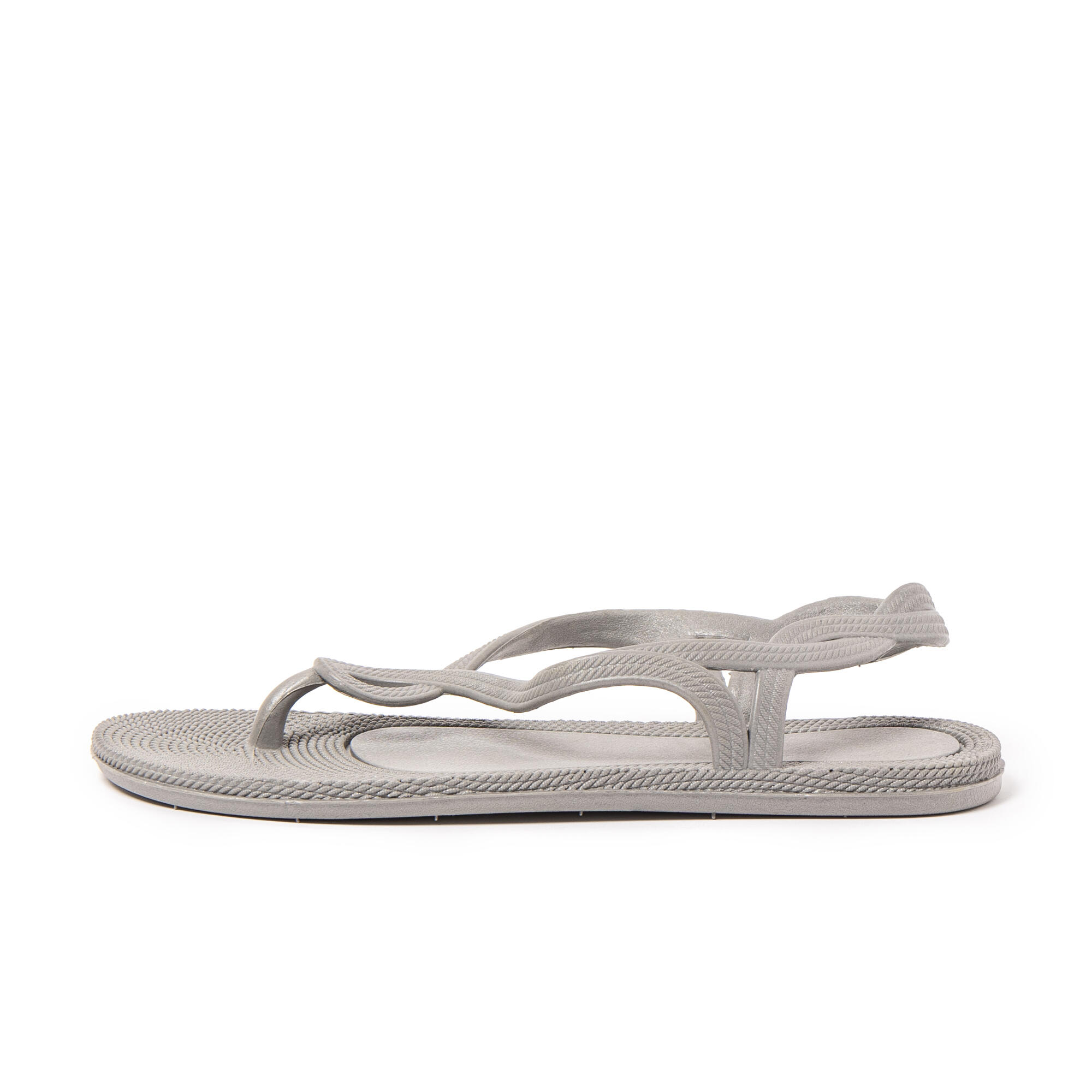 Tongs de plage femme BRASILERAS grises avec semelle gomme 4/7