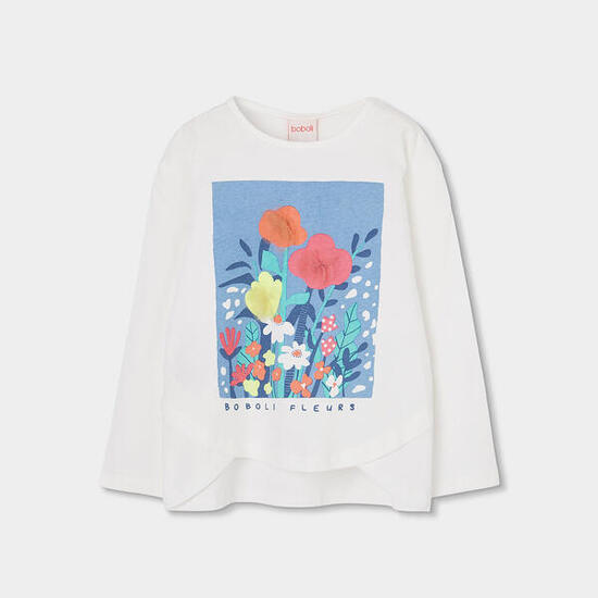 Camisetas de verano de gimnasia kids niña boboli gris