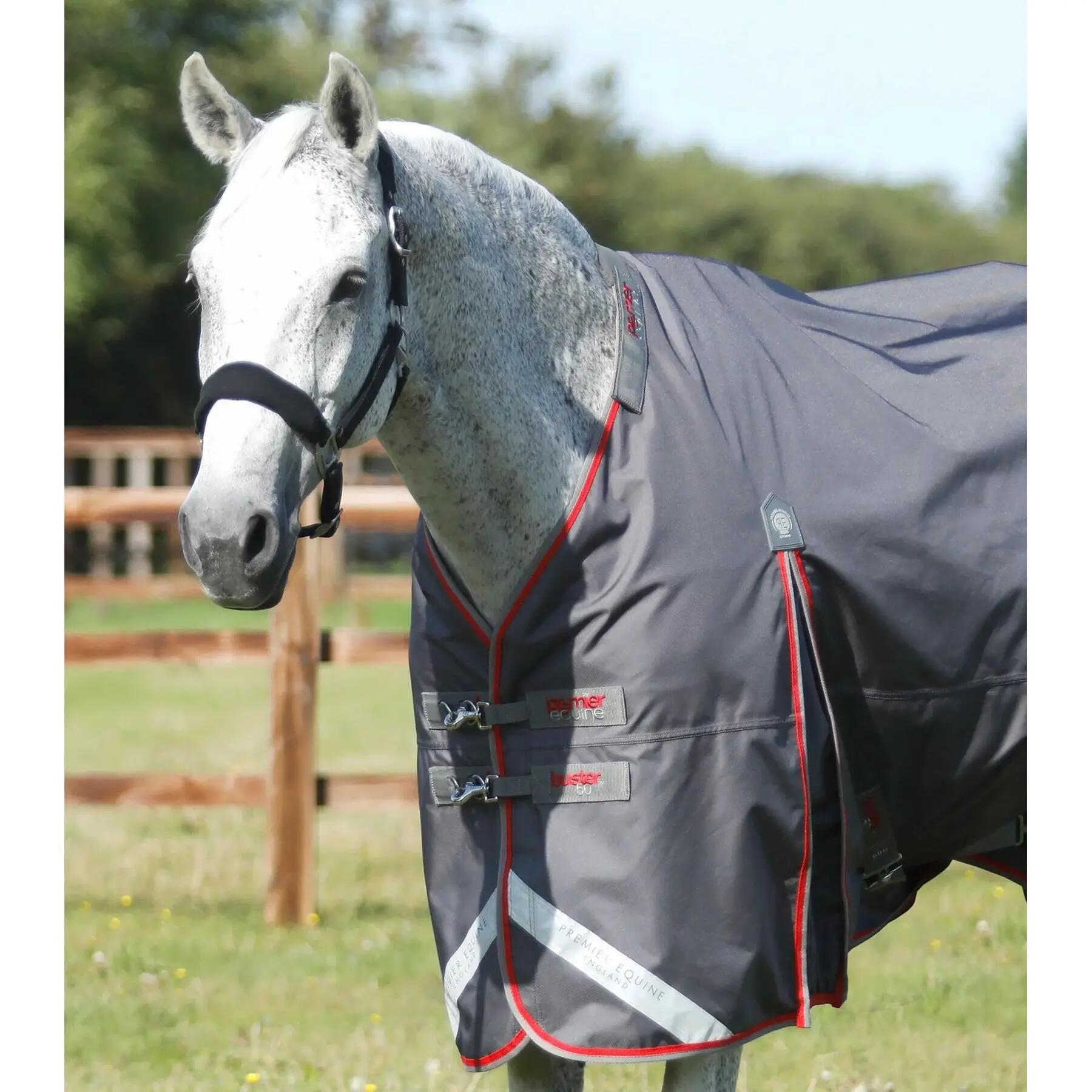 Coperta impermeabile per cavalli con copricollo Premier Equine Buster 50 g 2/5