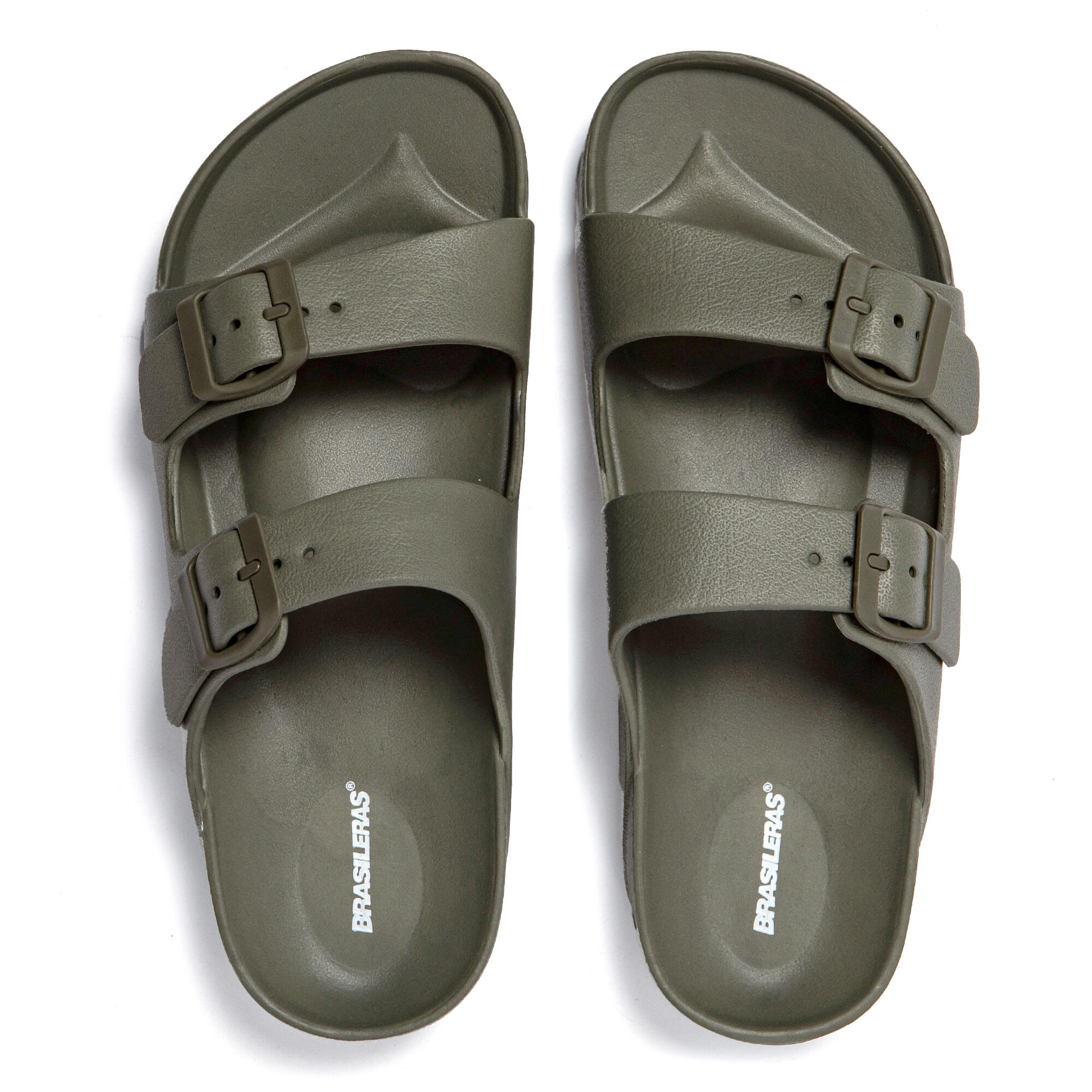 Sandali da spiaggia unisex BRASILERAS verdi con suola gomma 6/7