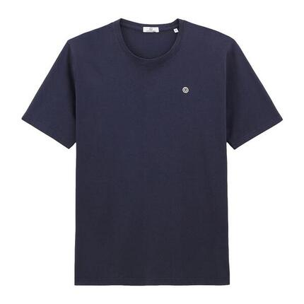 T-shirt col rond Théo en coton bleu marine