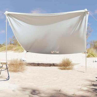 Vidaxl strandluifel met zandankers 304 x 300 cm grijs