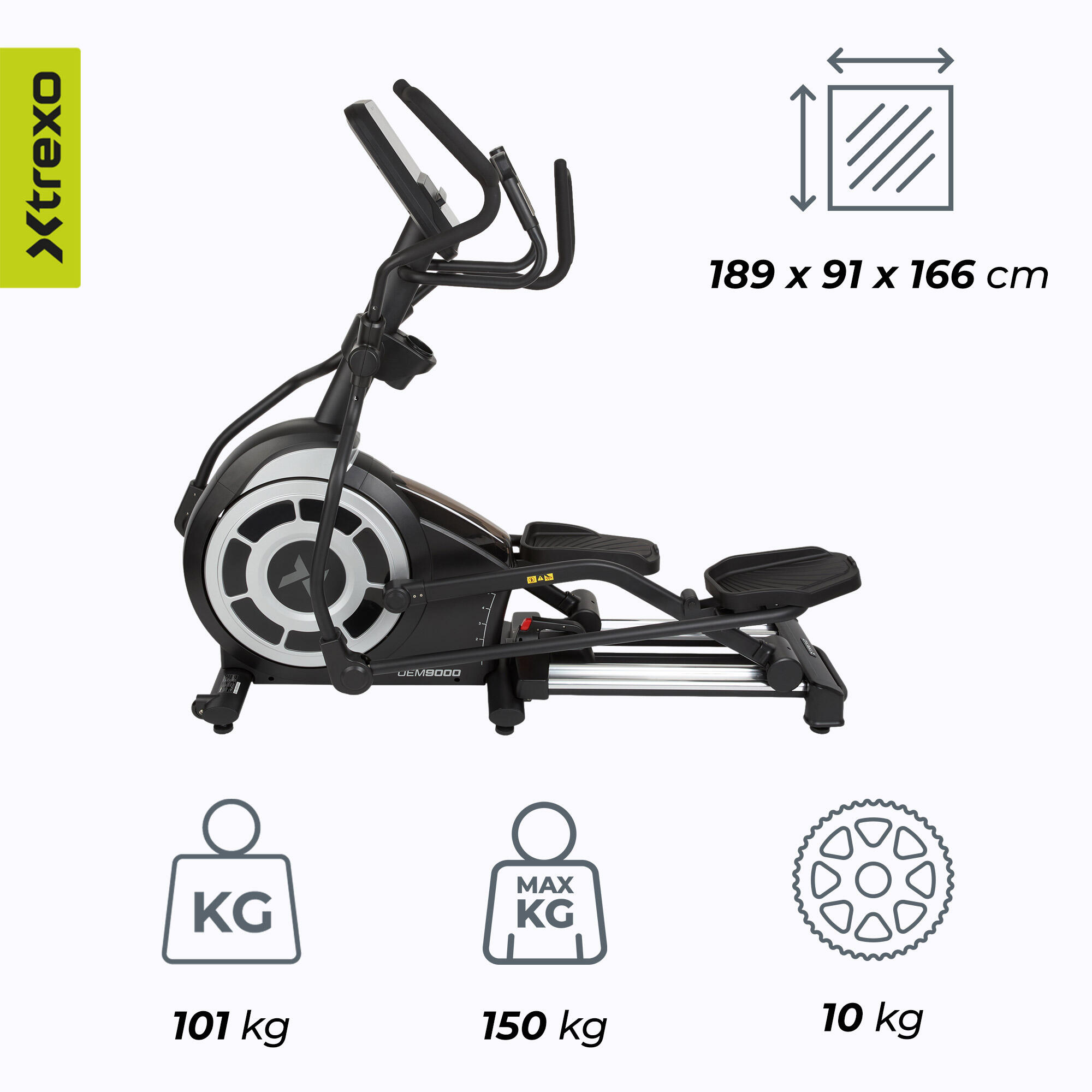 Eliptyk XTREXO OEM9000 czarny OS 3/7