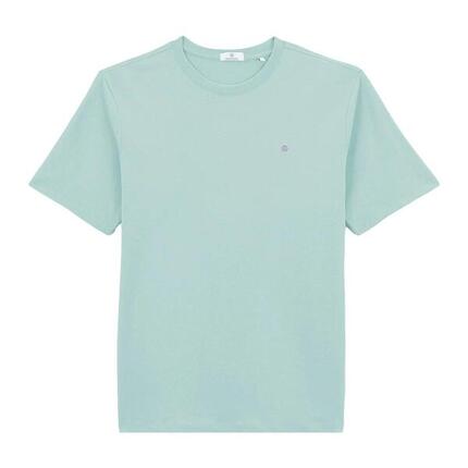 T-shirt col rond Théo en coton bleu céleste