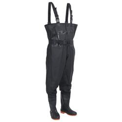 VidaXL Cuissardes avec bottes et ceinture taille 43 noir