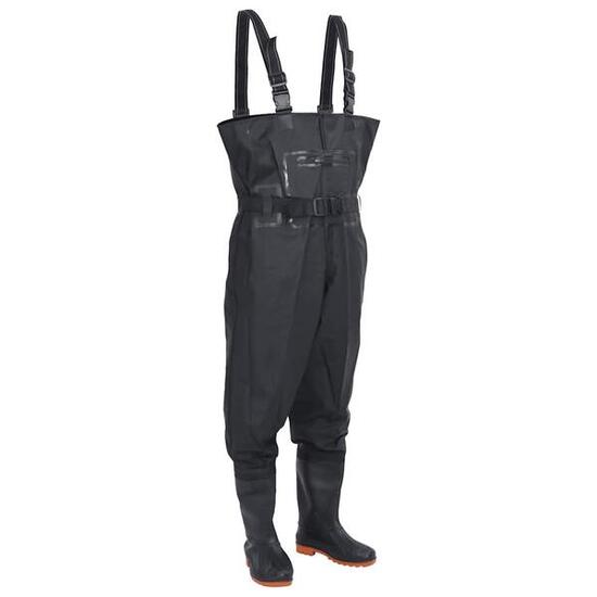 VidaXL Cuissardes avec bottes intégrées et ceinture taille 38 noir