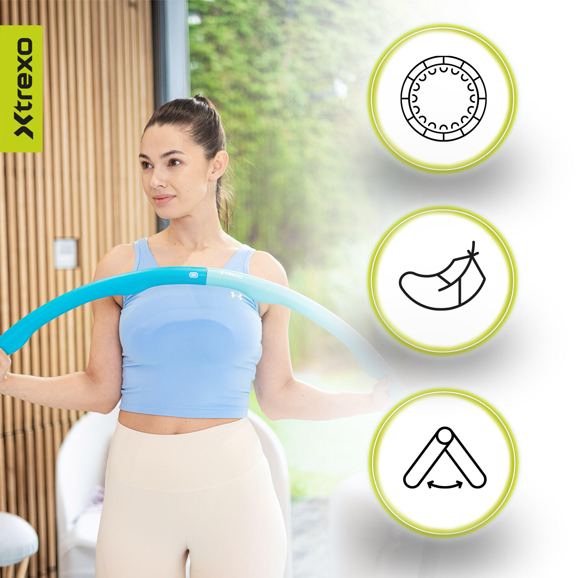 Massage hula hoop XTREXO TXO-B4Z035-GN 6/7