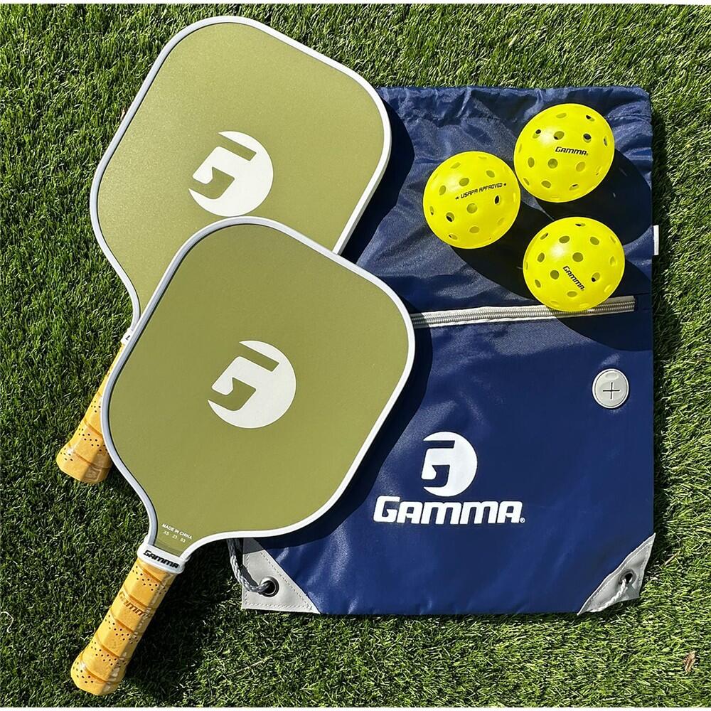 Gamma Pickleball 2 Schläger Set - Einsteiger Set mit Bällen Starter Set 2/3