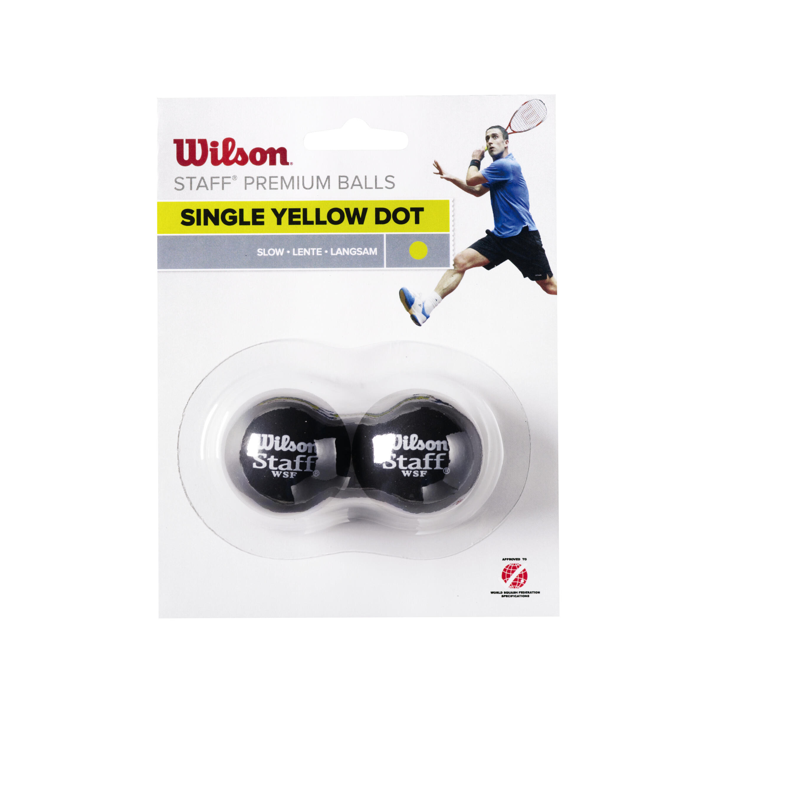 Set of 2 squash balls Wilson Staff 2/4