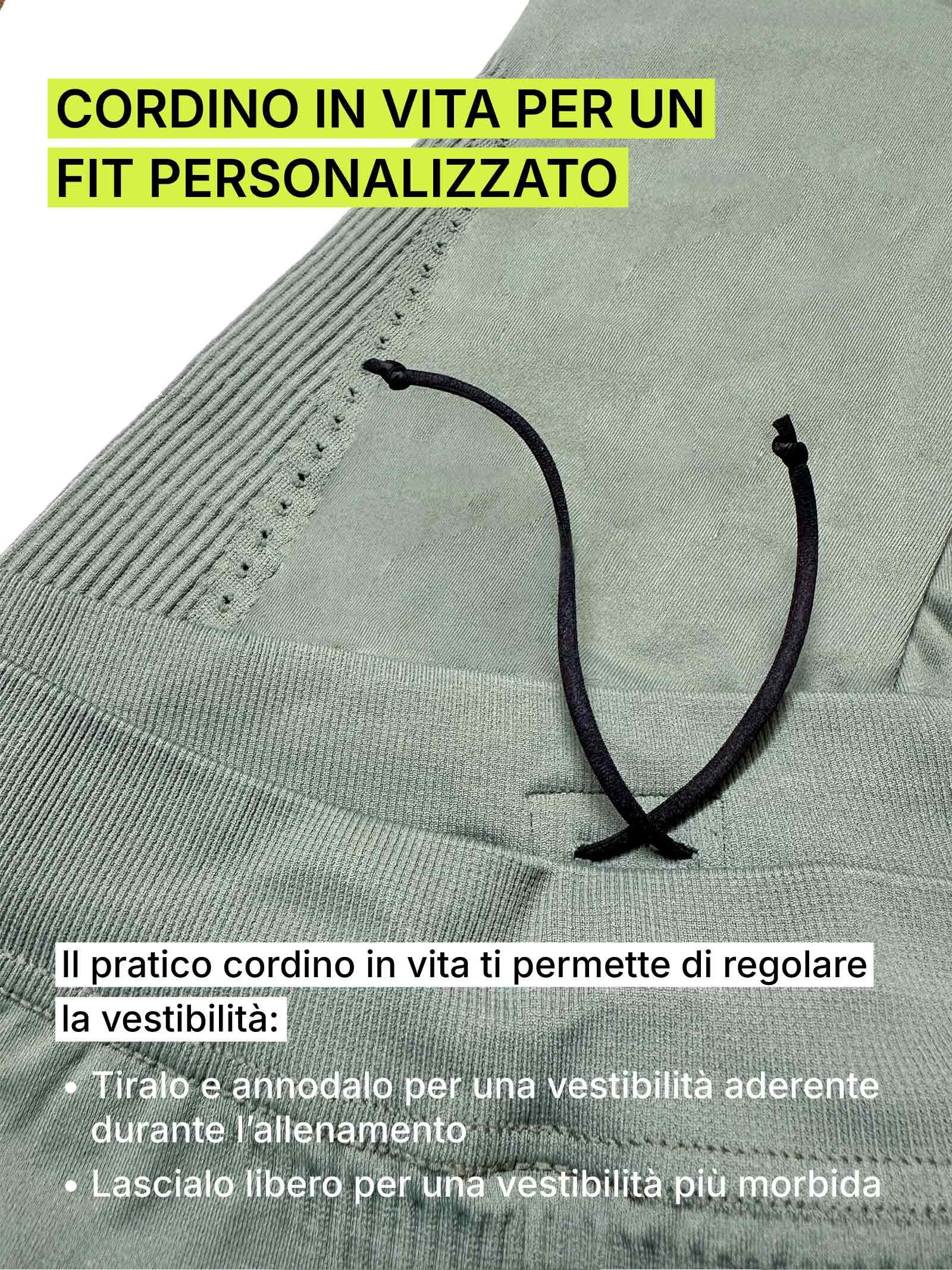 Leggings donna microfibra senza cuciture fit modellante e anticellulite Salvia 6/6
