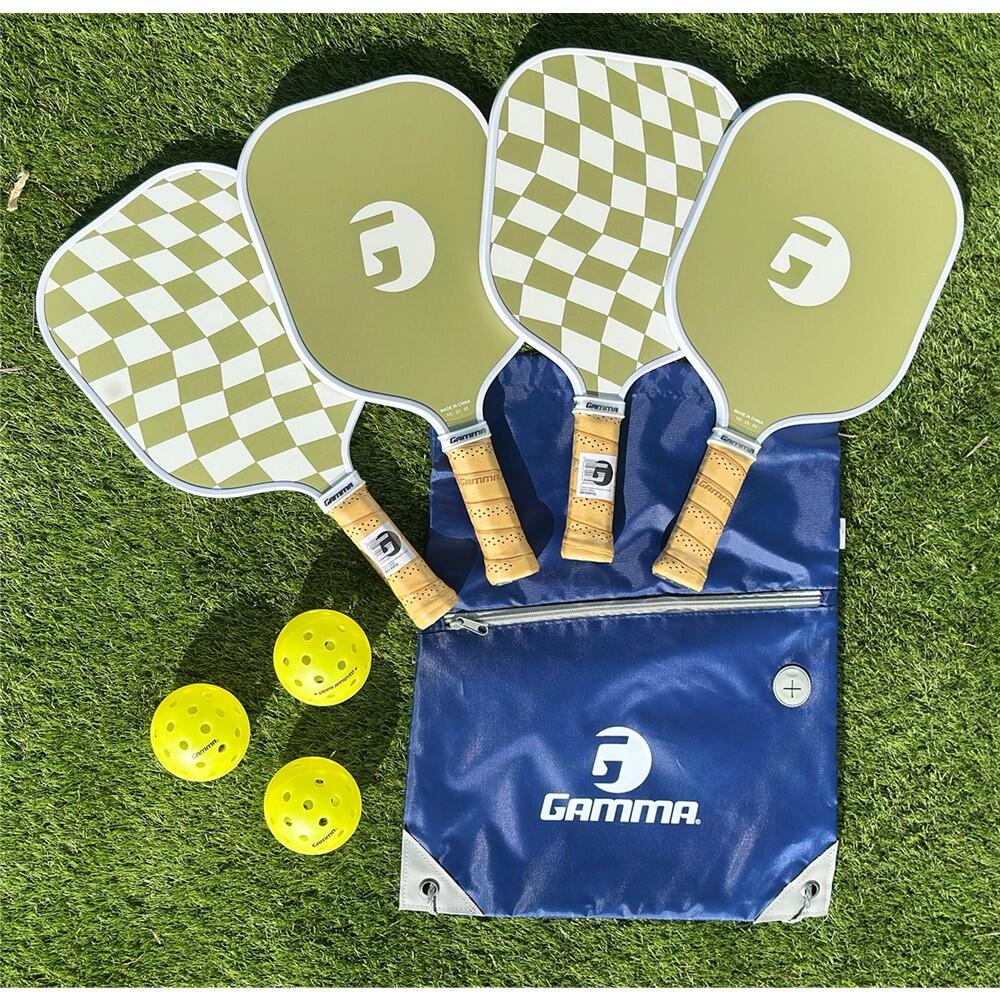 Gamma Pickleball 4 Schläger Set - Einsteiger Set mit Bällen Starter Set Paddle 2/3