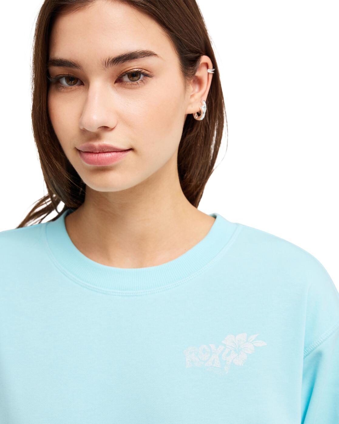 Sweat SURF STOKED TERRY VINT Bleu Femme 4/4