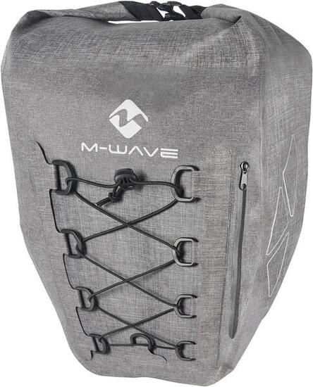M-WAVE Suburban Carry Einzeltasche 25 L wasserdicht grau