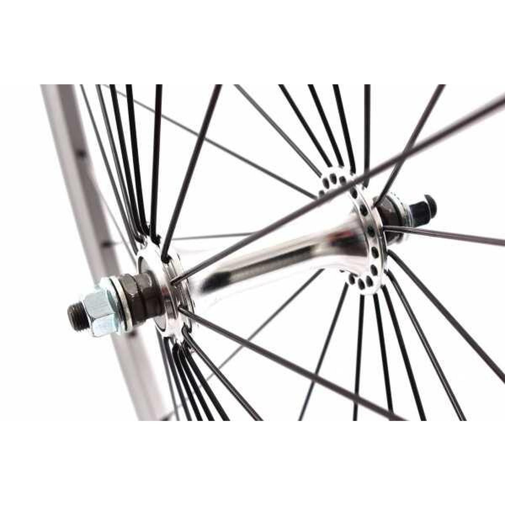 FIXIE ROATĂ FAȚĂ 28" ARGINT KHEBIKES