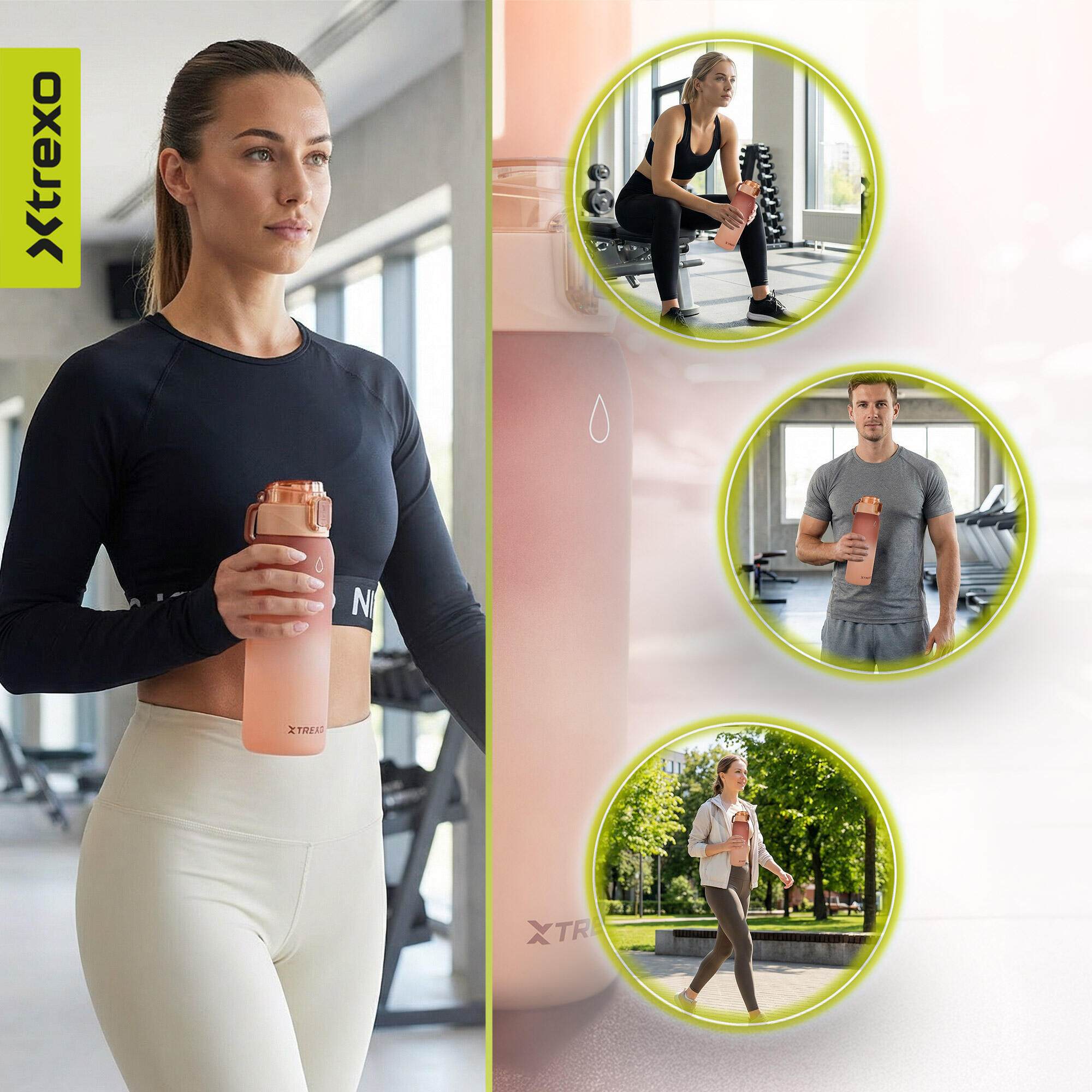 Bidon XTREXO Gulp 1000 ml 5/7