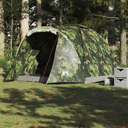 VidaXL Vistent tente de pêche 2 personnes imperméable camouflage
