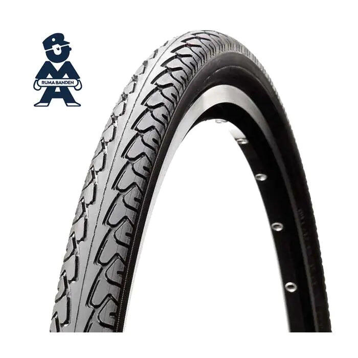 RUMA 28x1 1/2 (40-635) pneumatico standard nero con zone riflettenti 1/1