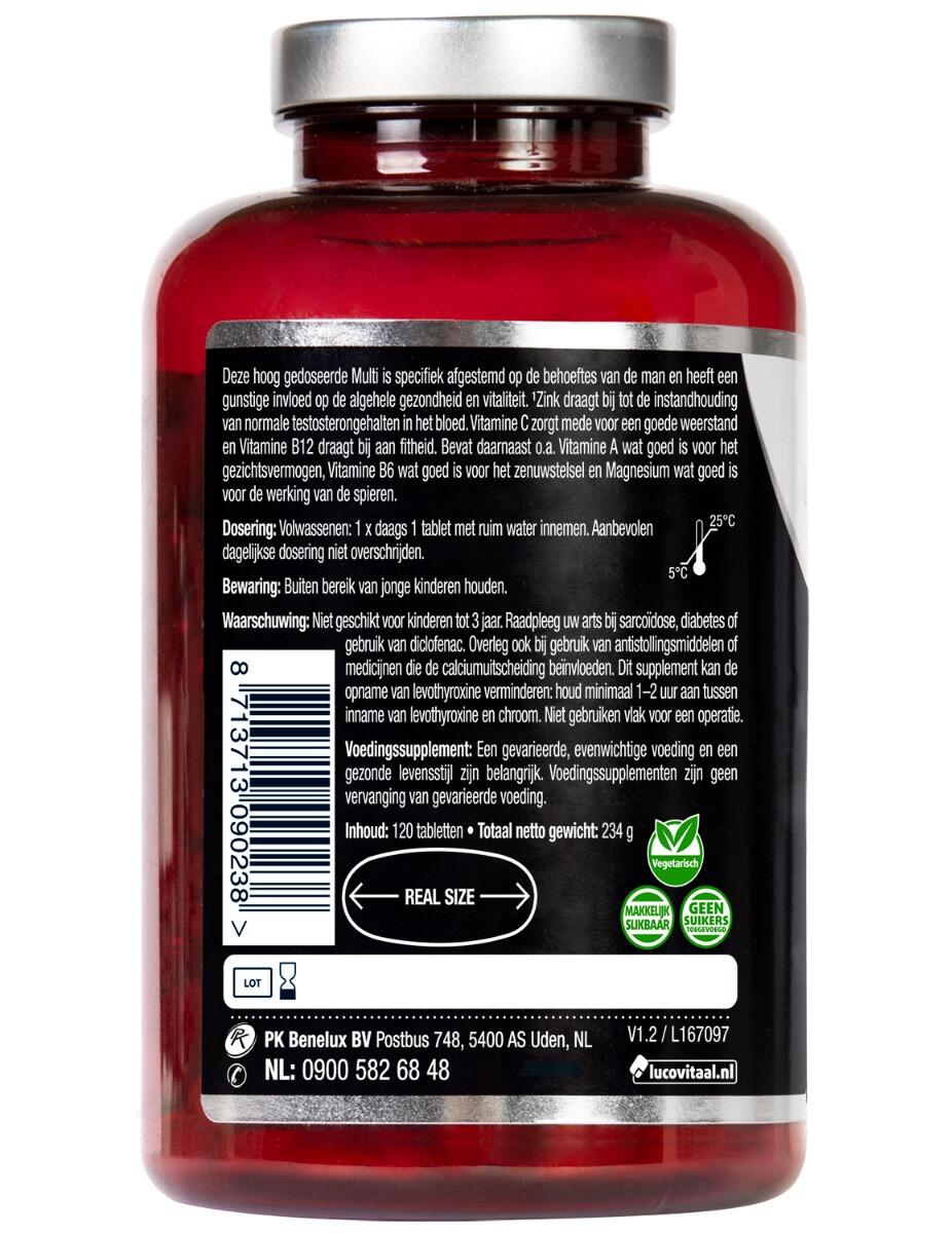 Lucovitaal Multivitamine Man MAXI pot 120 tabletten 3/4