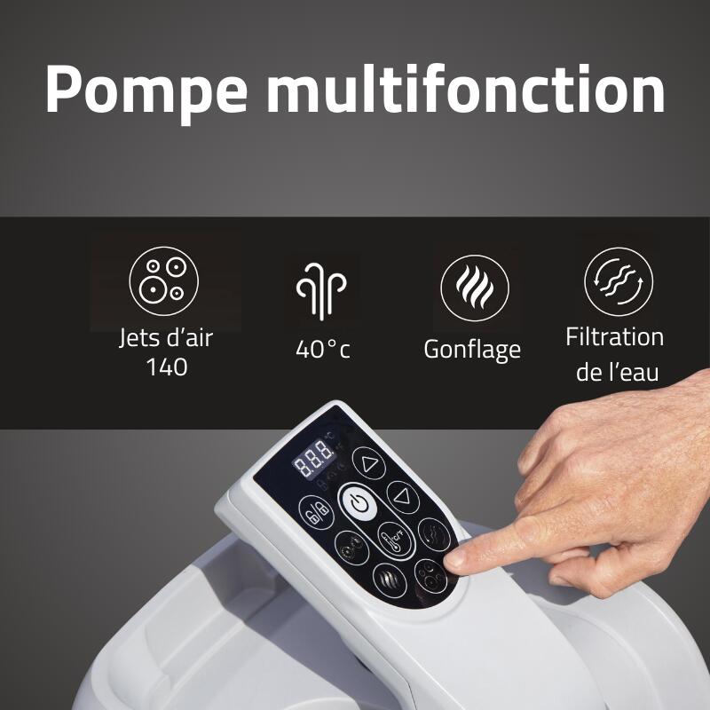 Bestway Spa gonflable carré Lay-Z-Spa Ibiza AirJet 4-6 personnes 7/7