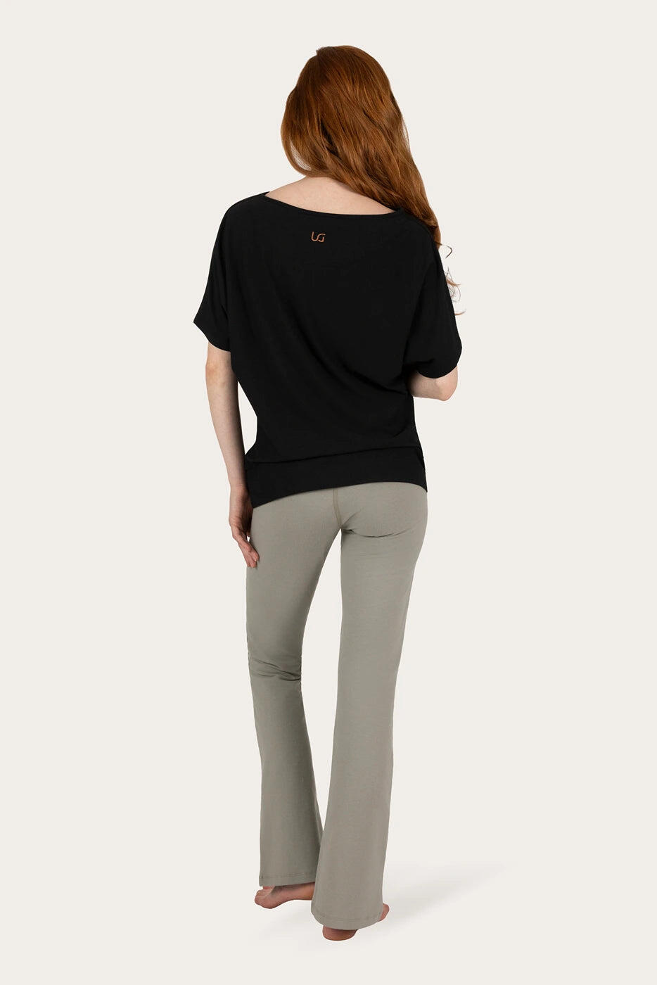 Pantalon de Yoga et Lounge Anandafied avec jambes évasées sur les hanches - Gris 5/5