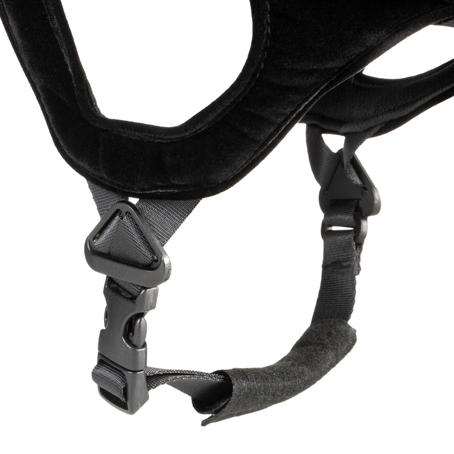 Fluwelen paardrijhelm met roeiriem 4/6