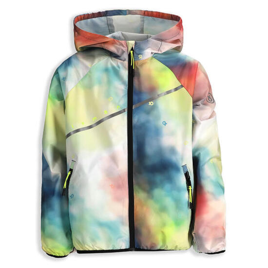 Kurtka turystyczna dla dzieci Lemon Explore WL6 wiatrówka wielokolorowa