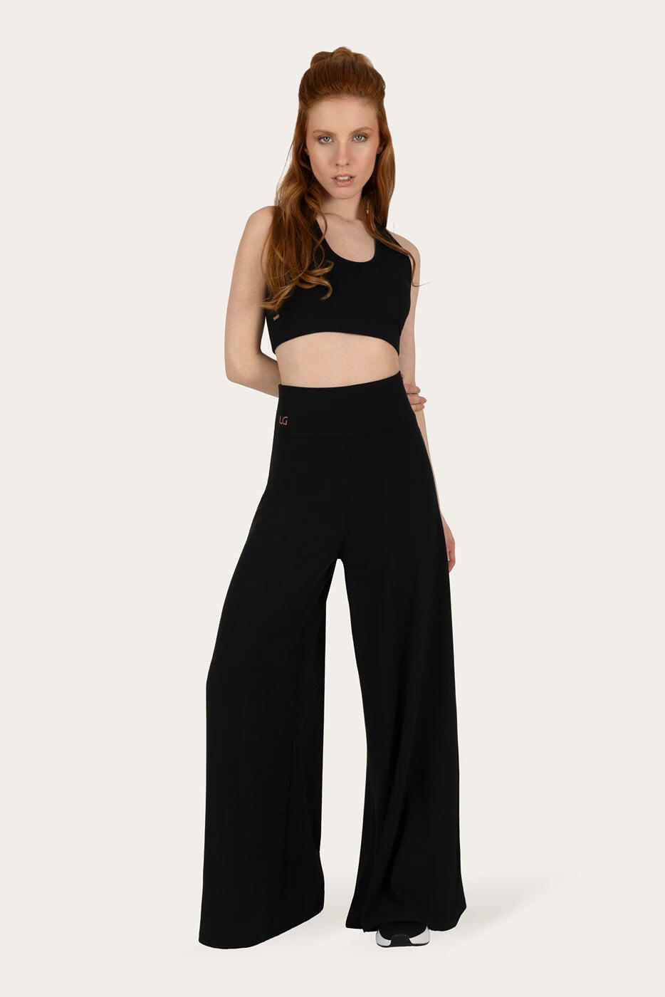 Pantalon de yoga et athleisure Nyx à coupe large – Noir Onyx 4/5