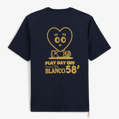 T-shirt met ronde hals van katoenen jersey met print op de achterkant