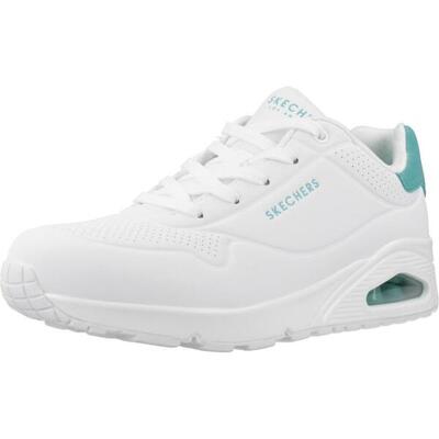 Skechers dames uno pop back sneakers wit / muntgroen