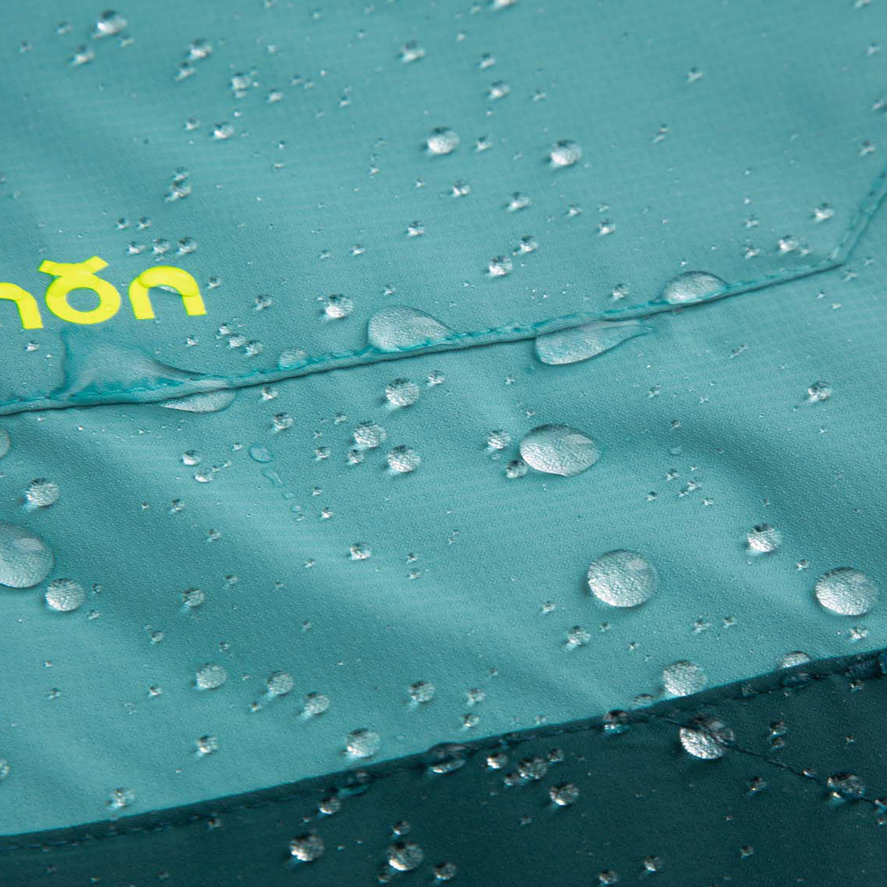 Kinderen regenjas voor wandelen WL6 waterdicht groen 5/7