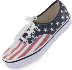 Vans Authentic Van Doren - Baskets drapeau américain, gris foncé